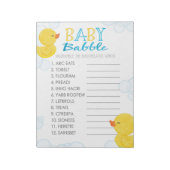 Rubber Duck Word entwirft Baby Shower Game Pack Notizblock (Rotiert)