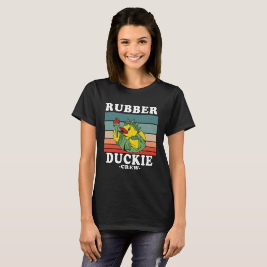 Rubber Duck Yellow Duckie Crew Bath Ducks Duckling T-Shirt (Vorne ganz)