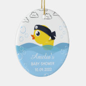 Rubber Duckie Boy's Baby Shower Keramik Ornament (Rechts)