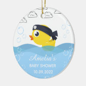 Rubber Duckie Boy's Baby Shower Keramik Ornament (Links)