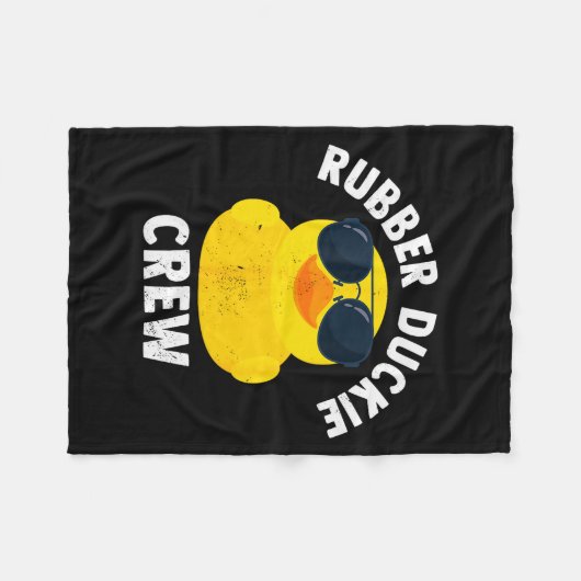 Rubber Duckie Crew Funny Rubber Duck Fleecedecke (Vorderseite (Horizontal))