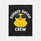Rubber Duckie Crew Funny Rubber Duck Fleecedecke (Vorderseite)