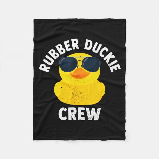 Rubber Duckie Crew Funny Rubber Duck Fleecedecke (Vorderseite)