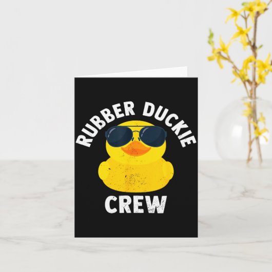 Rubber Duckie Crew Funny Rubber Duck Karte (Gelbe Blume)