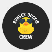 Rubber Duckie Crew Funny Rubber Duck Runder Aufkleber (Vorderseite)