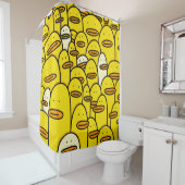Rubber Duckie Doddle Art Pattern Duschvorhang (Beispiel)