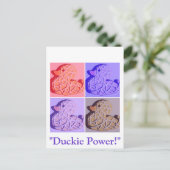 Rubber Duckie Pop Art Postkarte (Stehend Vorderseite)