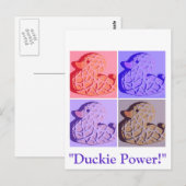 Rubber Duckie Pop Art Postkarte (Vorne/Hinten)