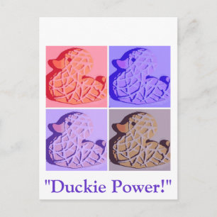 Rubber Duckie Pop Art Postkarte