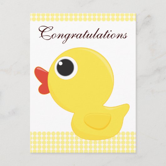 Rubber Duckie Postkarte (Vorderseite)