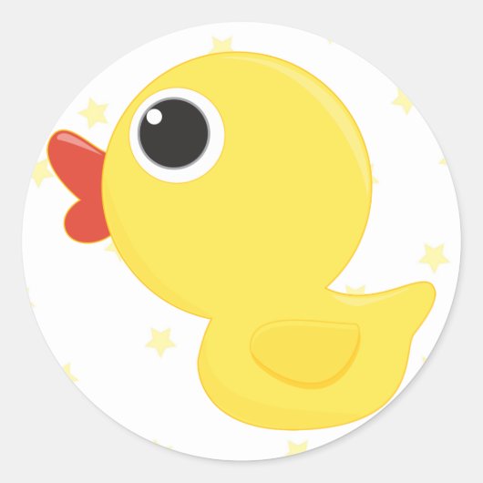 Rubber Duckie Runder Aufkleber (Vorderseite)