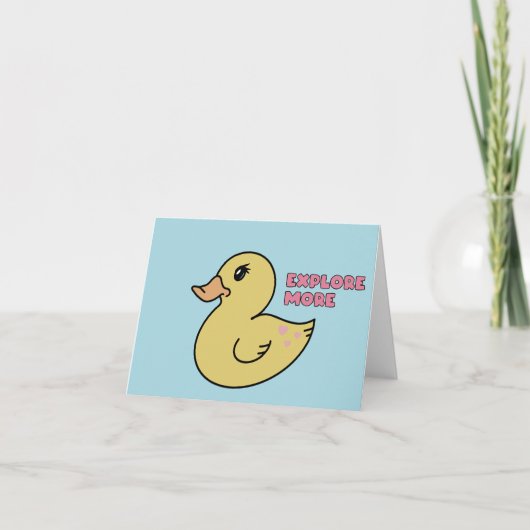 Rubber Duckie über Abenteuer Feiertagskarte (Vorderseite)