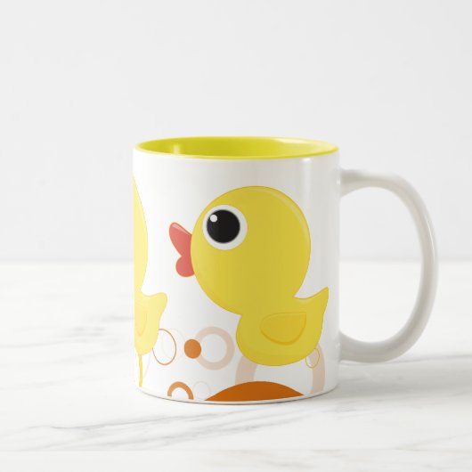 Rubber Duckie Zweifarbige Tasse (Rechts)