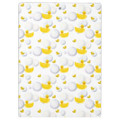 Rubber ducks and bubbles pattern klemmbrett (Rückseite)