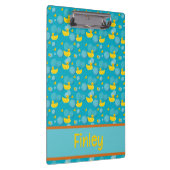 Rubber ducks and bubbles pattern klemmbrett (Rechts)