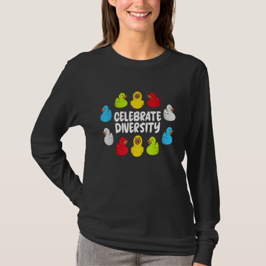 Rubber Ducks Celebrate diversity T-Shirt (Vorderseite)