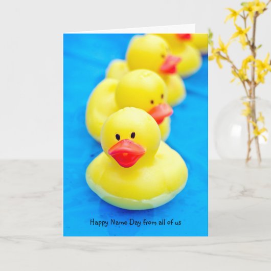 Rubber Ducks for Name Day from group Karte (Gelbe Blume)