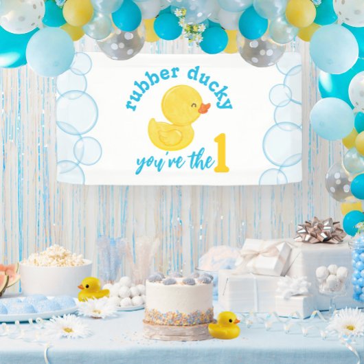 Rubber Ducky 1. Geburtstag Party Banner