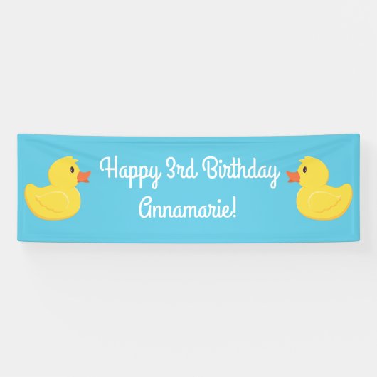 Rubber Ducky 1. Geburtstag Party Kinder Baby Banner (Horizontal)