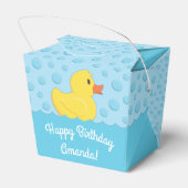Rubber Ducky 1. Geburtstag Party Kinder Baby Geschenkschachtel (Rückseite)