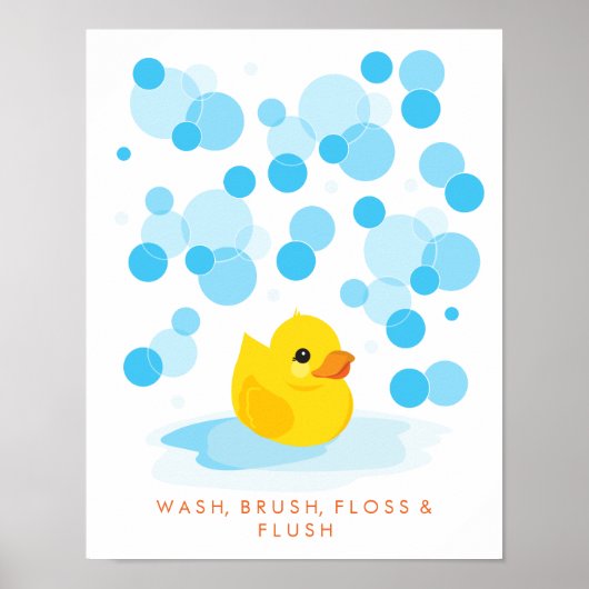Rubber Ducky | Abwasch, Pinsel, Abfluss und Abflec Poster (Vorne)