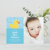 Rubber Ducky Baby Birth Ankündigung (Stehend Vorderseite)
