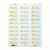 Rubber Ducky Baby Ducky Anschrift Etikett blau gel (Vorne)