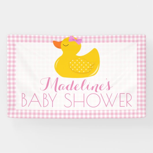 Rubber Ducky Baby Dusche Banner (Horizontal)
