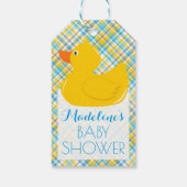 Rubber Ducky Baby Dusche Geschenkanhänger (Rückseite)