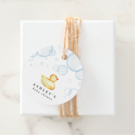 Rubber Ducky Baby Dusche Geschenkanhänger (Beispiel)