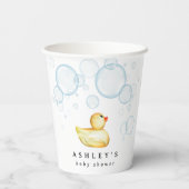 Rubber Ducky Baby Dusche Pappbecher (Rückseite)