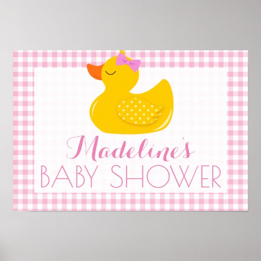 Rubber Ducky Baby Dusche Poster (Vorne)