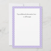 Rubber Ducky Baby Shooter laden lila ein - individ Einladung (Rückseite)