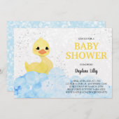 Rubber Ducky Baby Shower Einladung (Vorne/Hinten)