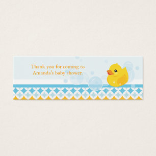 Rubber Ducky Baby Shower Favor Tag