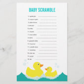 Rubber Ducky Baby Word Scramble Game (Vorderseite)