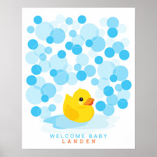 Rubber Ducky Babydusche Gästebuch Print