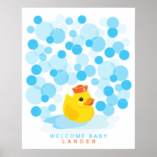 Rubber Ducky | Babydusche Gästebuch Print