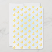 Rubber Ducky Bathtub Splish Splash Baby Dusche Einladung (Rückseite)