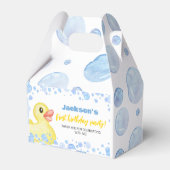 Rubber Ducky Birthday Favor Box Geschenkschachtel (Rückseite)