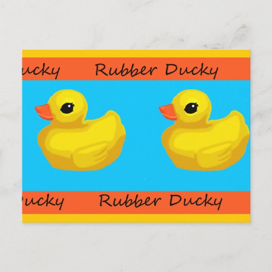 Rubber Ducky Blank Postkarte (Vorderseite)