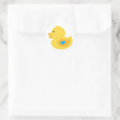 Rubber Ducky Boy Babydusche Runder Aufkleber (Tasche)