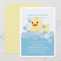 Rubber Ducky Boy Blue Baby Dusche