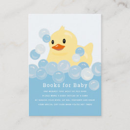 Rubber Ducky Boy Blue Baby Showbuchanfrage Begleitkarte