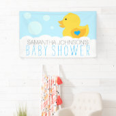 Rubber Ducky Bubble Bath Boy Baby Dusche Banner (Insitu)