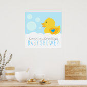 Rubber Ducky Bubble Bath Boy Baby Dusche Poster (Küche)