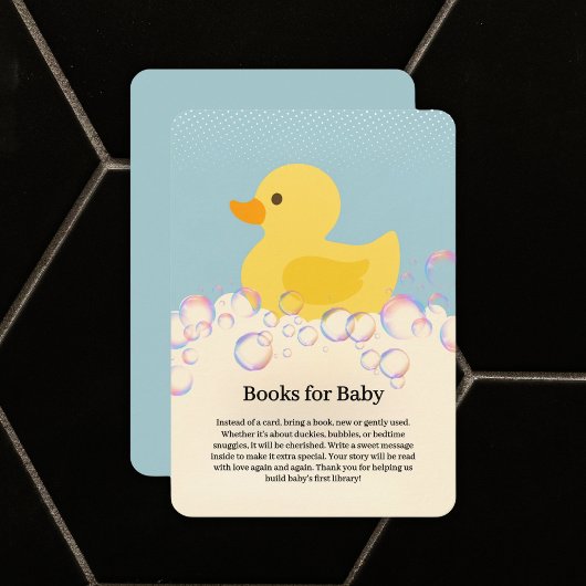 Rubber Ducky Bubbles Baby Dusche Begleitkarte
