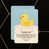 Rubber Ducky Bubbles Baby Dusche Dankeskarte