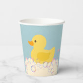 Rubber Ducky Bubbles Baby Dusche Pappbecher (Rückseite)