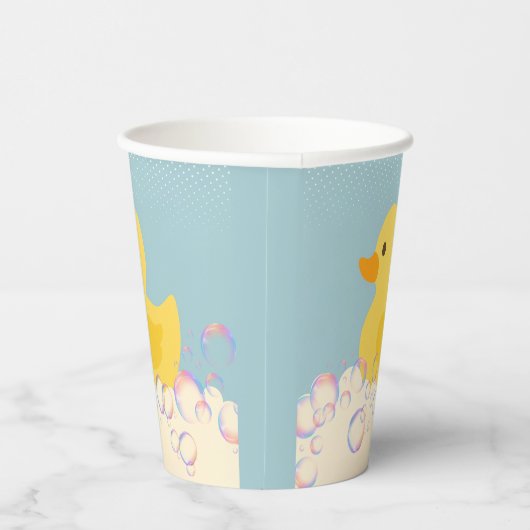 Rubber Ducky Bubbles Baby Dusche Pappbecher (Rechts)